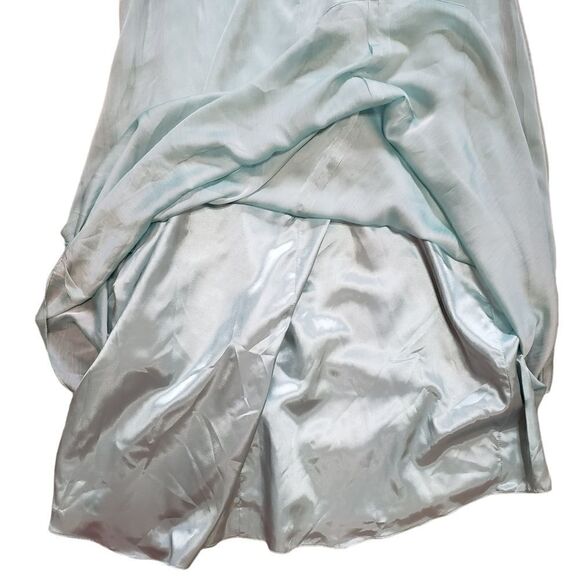 Belsoie Twisted Halter Tiffany Chiffon Gown Size 12 - Picture 12 of 16